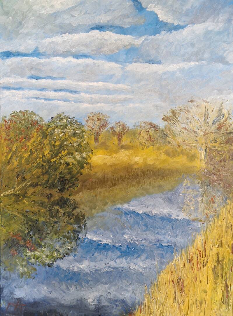 'refletion Oranjezon' olie op canvas 75*55