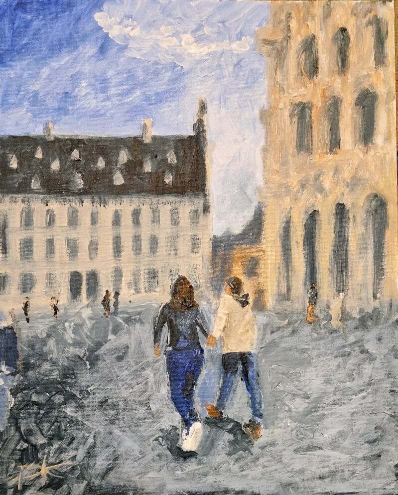 'Leuven' acryl op canvas board 24*30