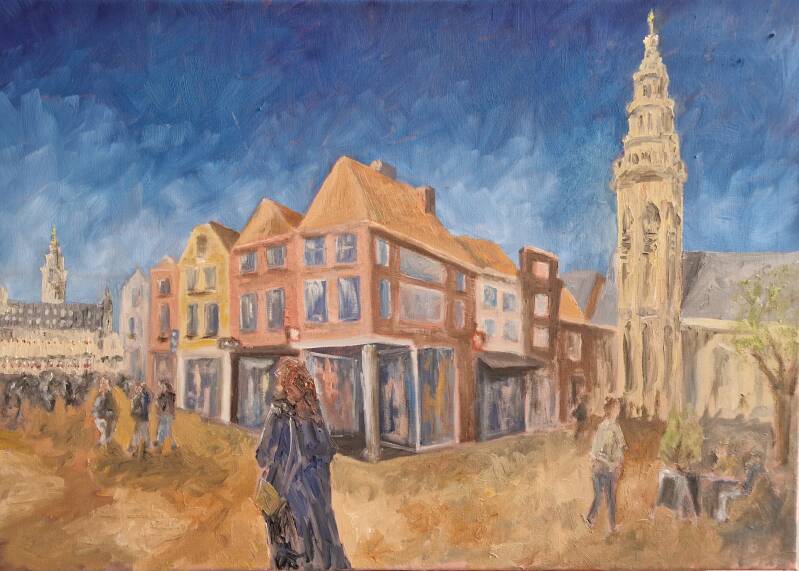 'Middelburg' olie op canvas 70*50
