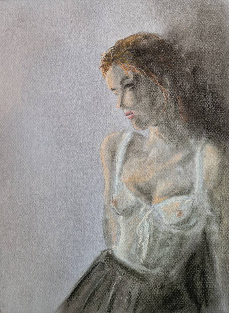 'just a girl 2' conté prijt op papier 24*30