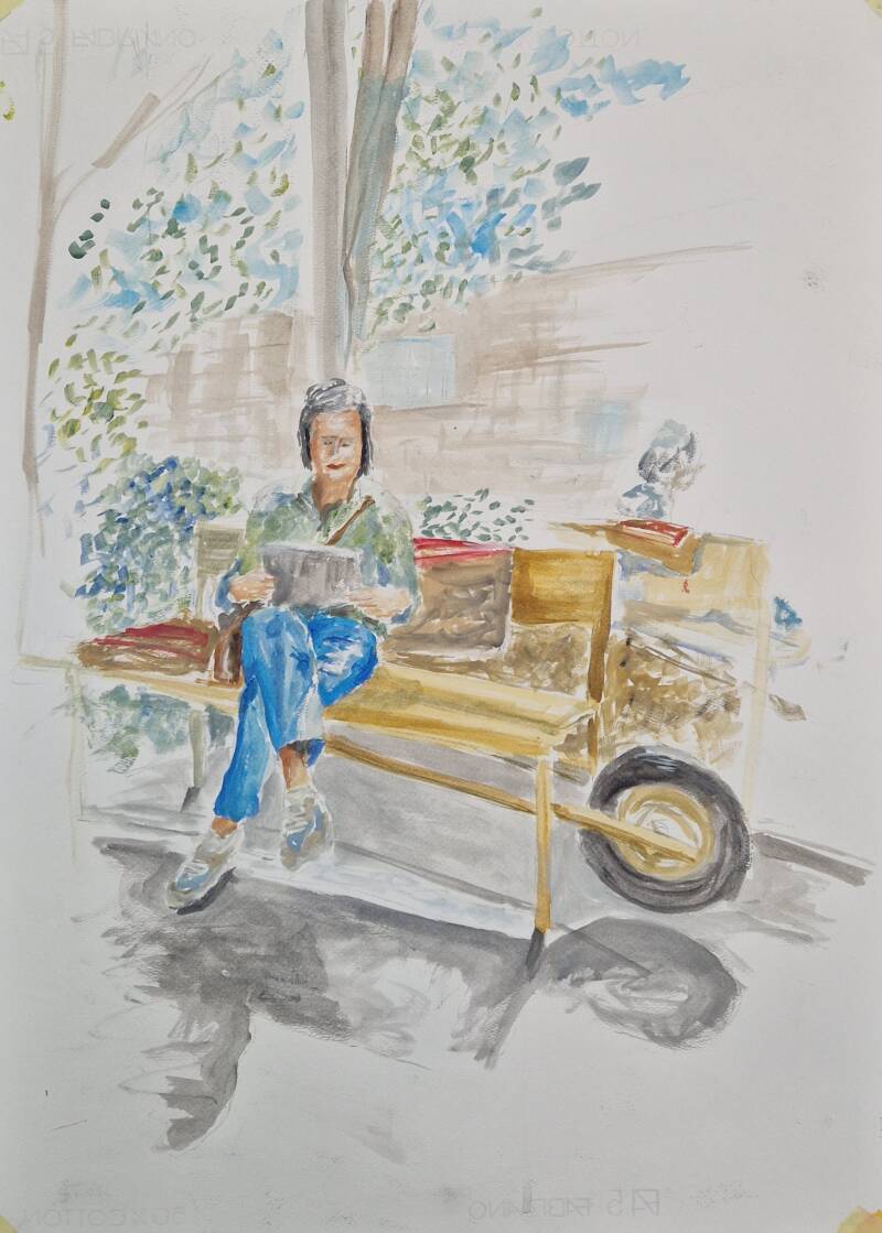 'kroller muller sketch' cobra op papier 70*50
