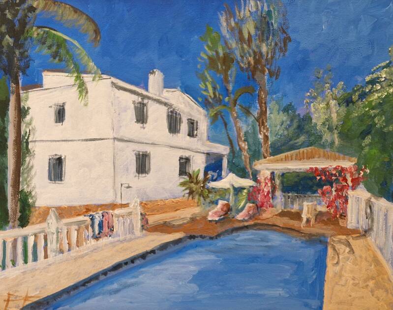 'vuestro paraiso' acryl op canvas board 24*30
