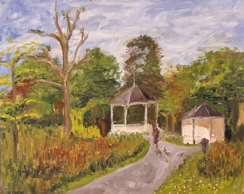 'view on Molenwater' olie op canvas 50*40*3  - en plein air