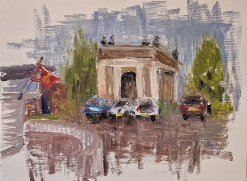'view on Koepoort' olie op canvas 30*40* - en plein air