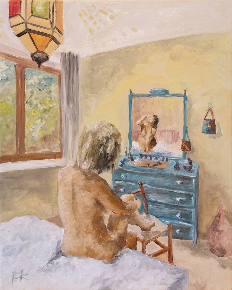 'dressing table 2' olie op canvas 40*50
