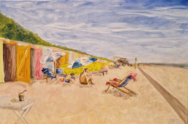 'summer in Domburg' olie op canvas 60*40