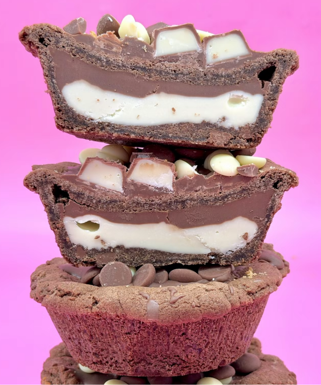 Double chocolate kinder cookie pie