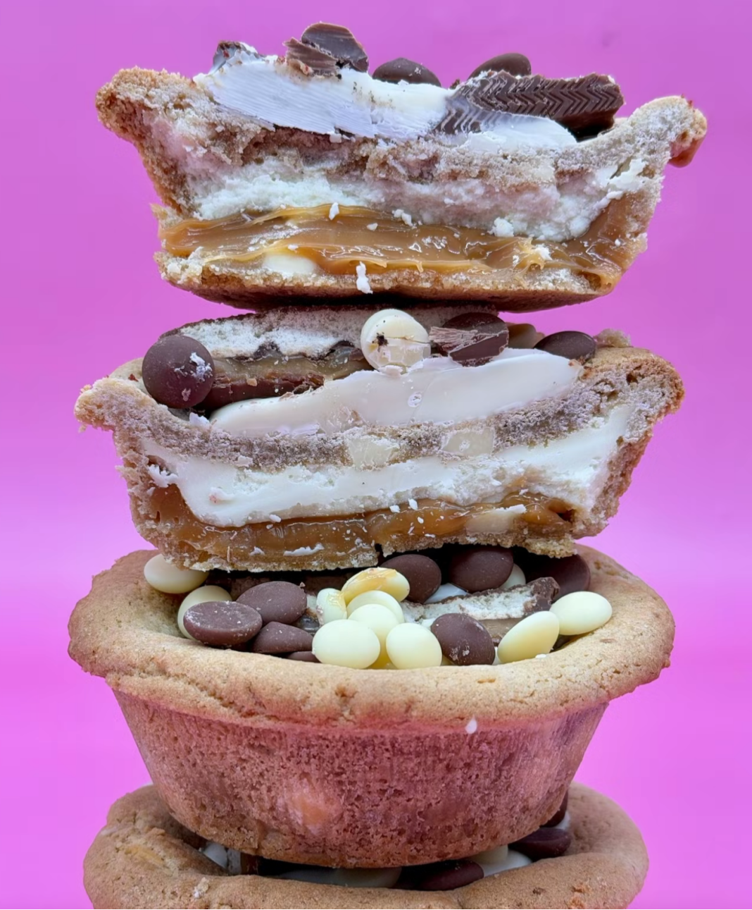 White chocolate billionaire cookie pie