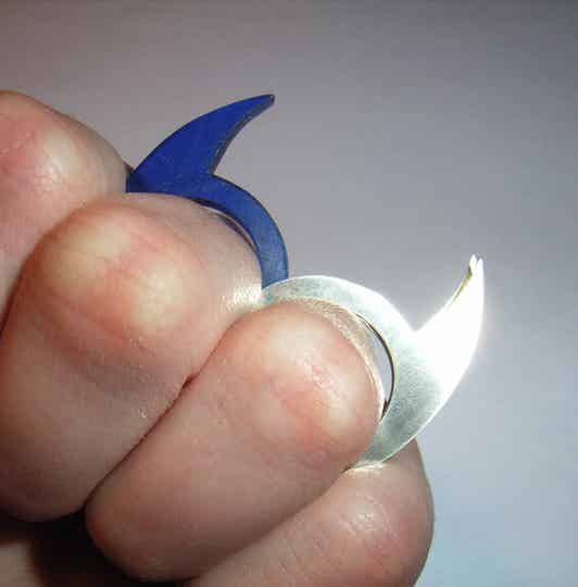 Verschuifbare ring alpaca en plexieglas