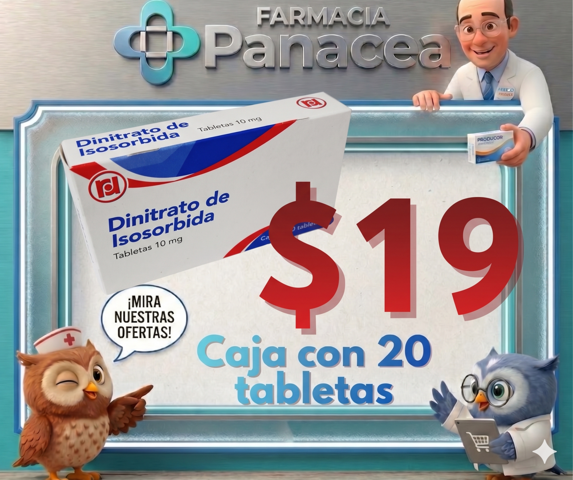 DINITRATO DE ISOSORBIDA 10 mg
