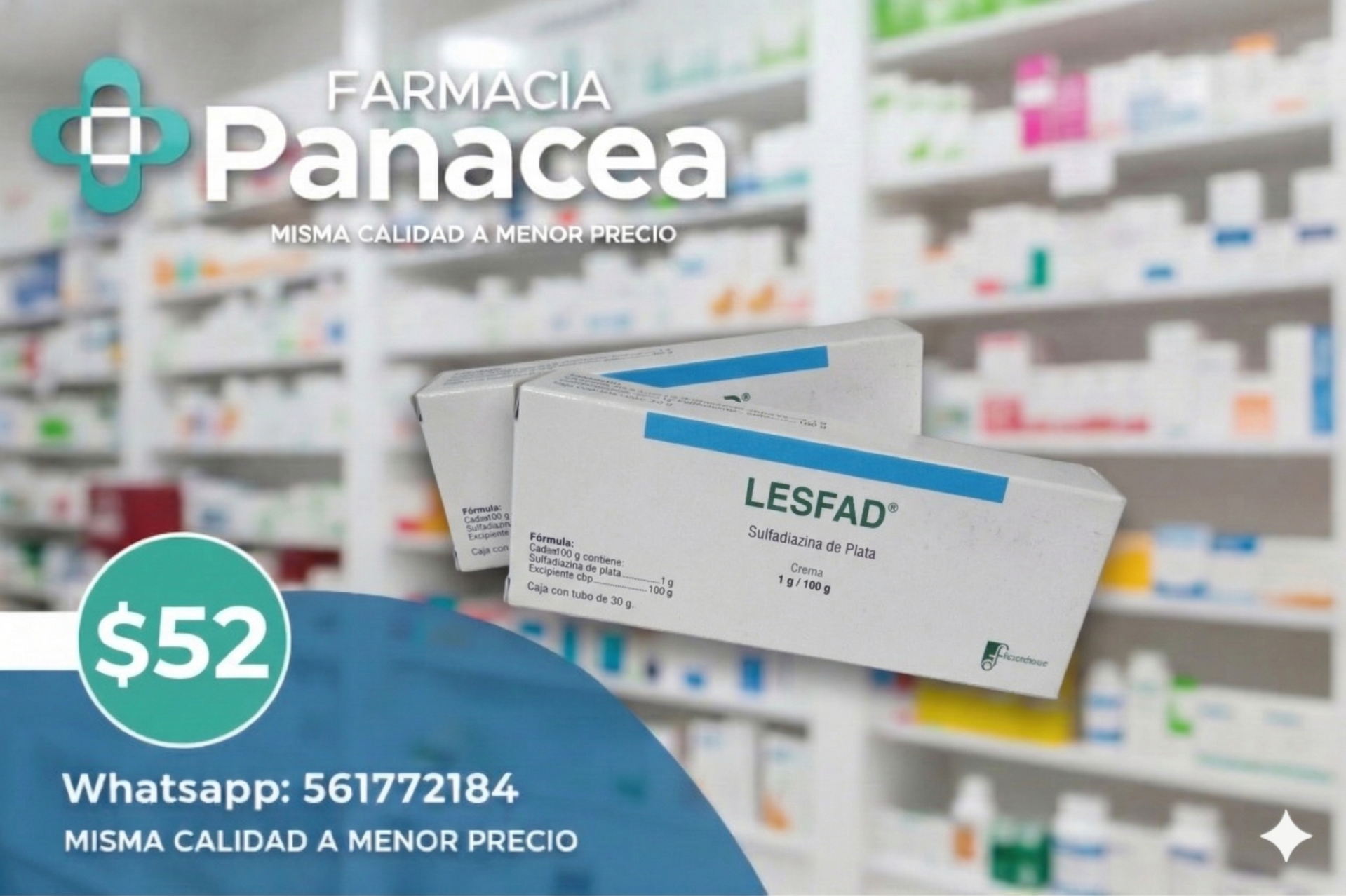 SULFADIAZINA DE PLATA 1 g/100 g