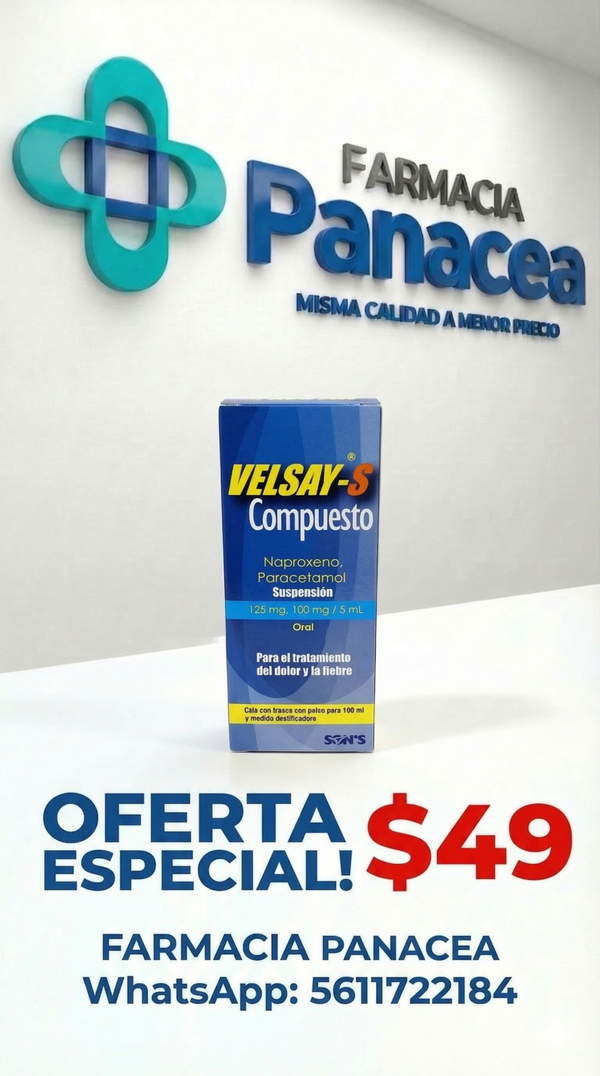 NAPROXENO, PARACETAMOL 100 mg/200 mg 125-100 mg/5 ml