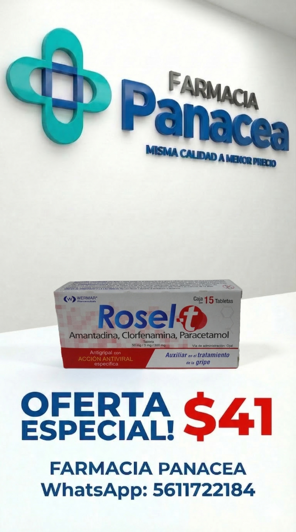 AMANTADINA, CLORFENAMINA, PARACETAMOL 50 mg/5 mg/300 mg