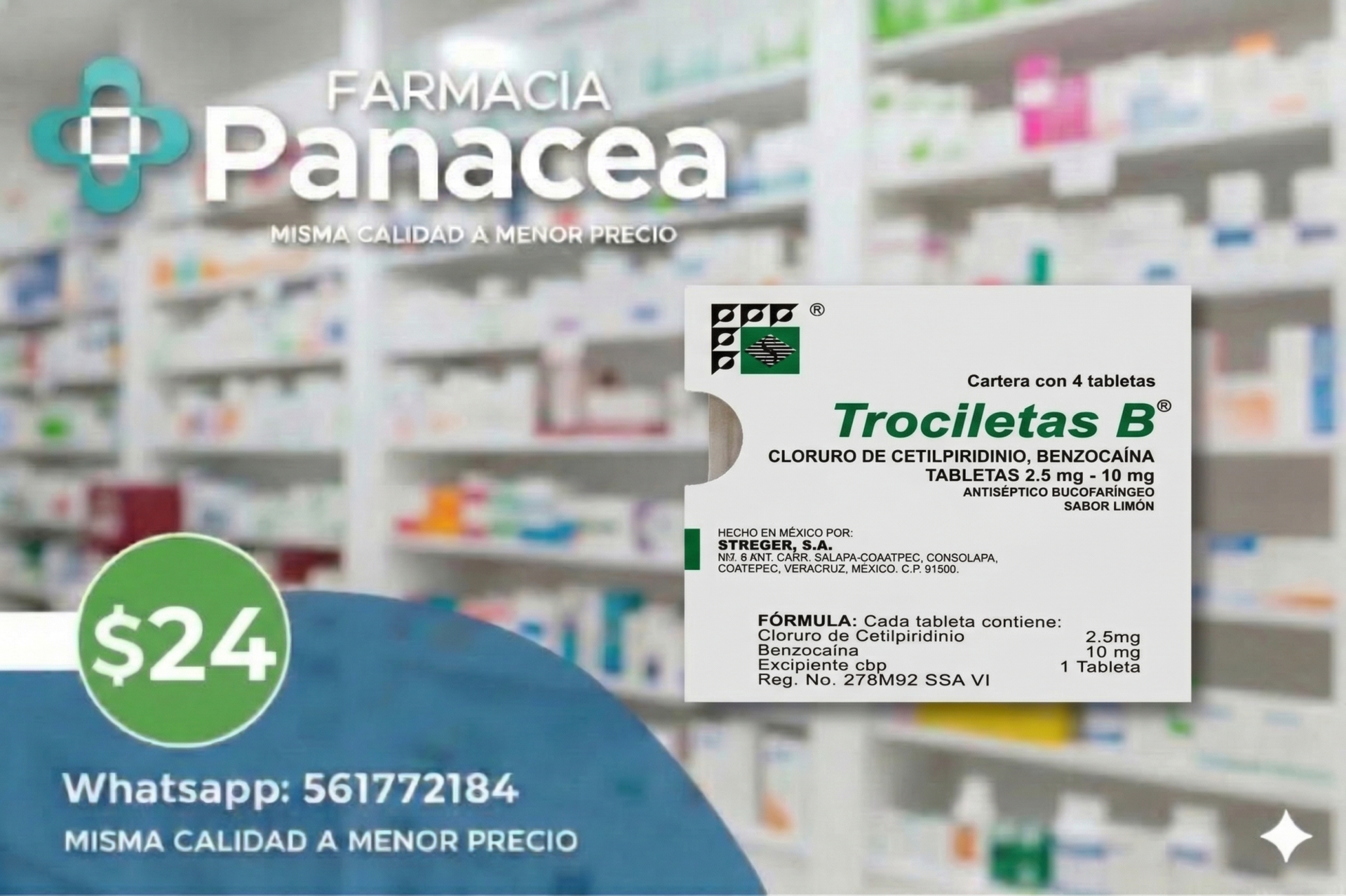 TROCILETAS B 2.5 mg/10 mg