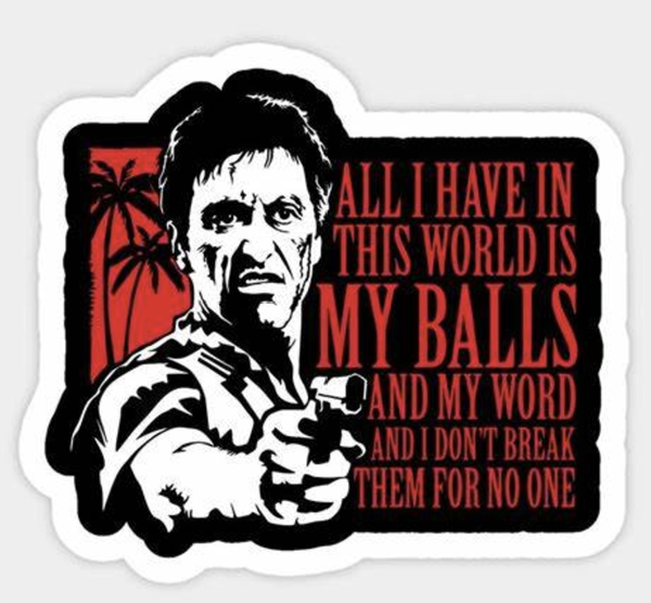 SCARFACE3 VYNIL STICKER