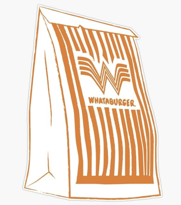 WHATABURGER BAG VYNIL STICKER