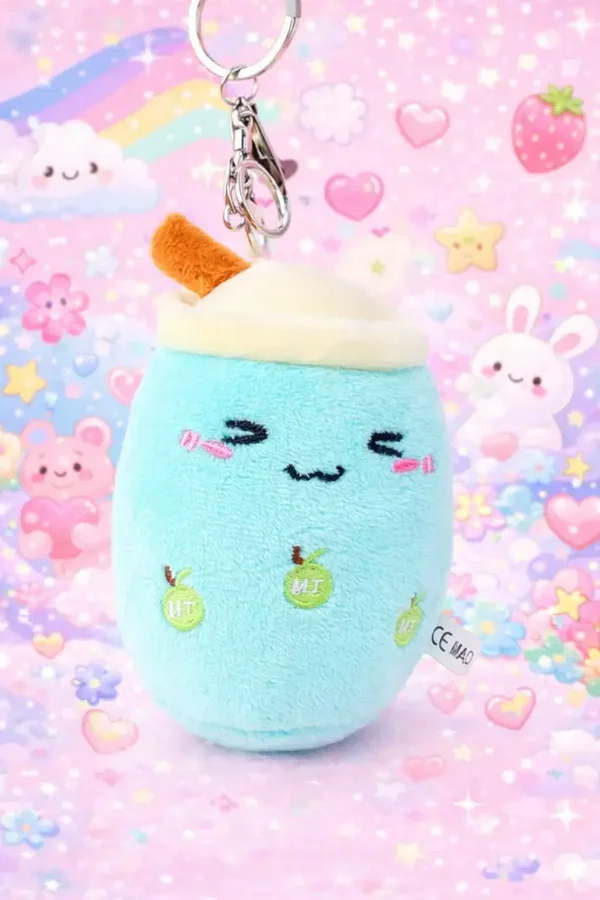 🧋💙✨ Porte-clé Bubble Tea Bleu 🌊💫