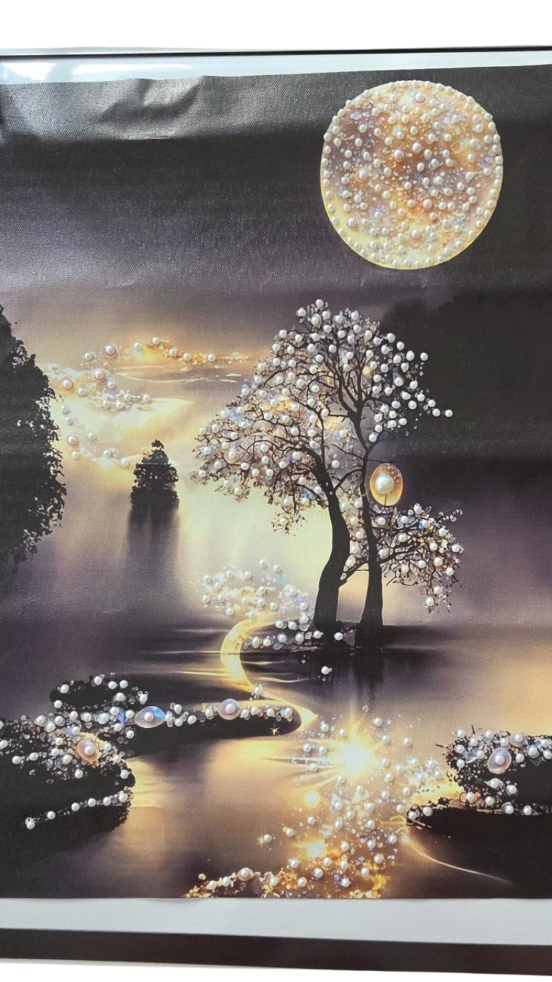 Mondzauber | Schmucksteinbild 30 × 40 cm