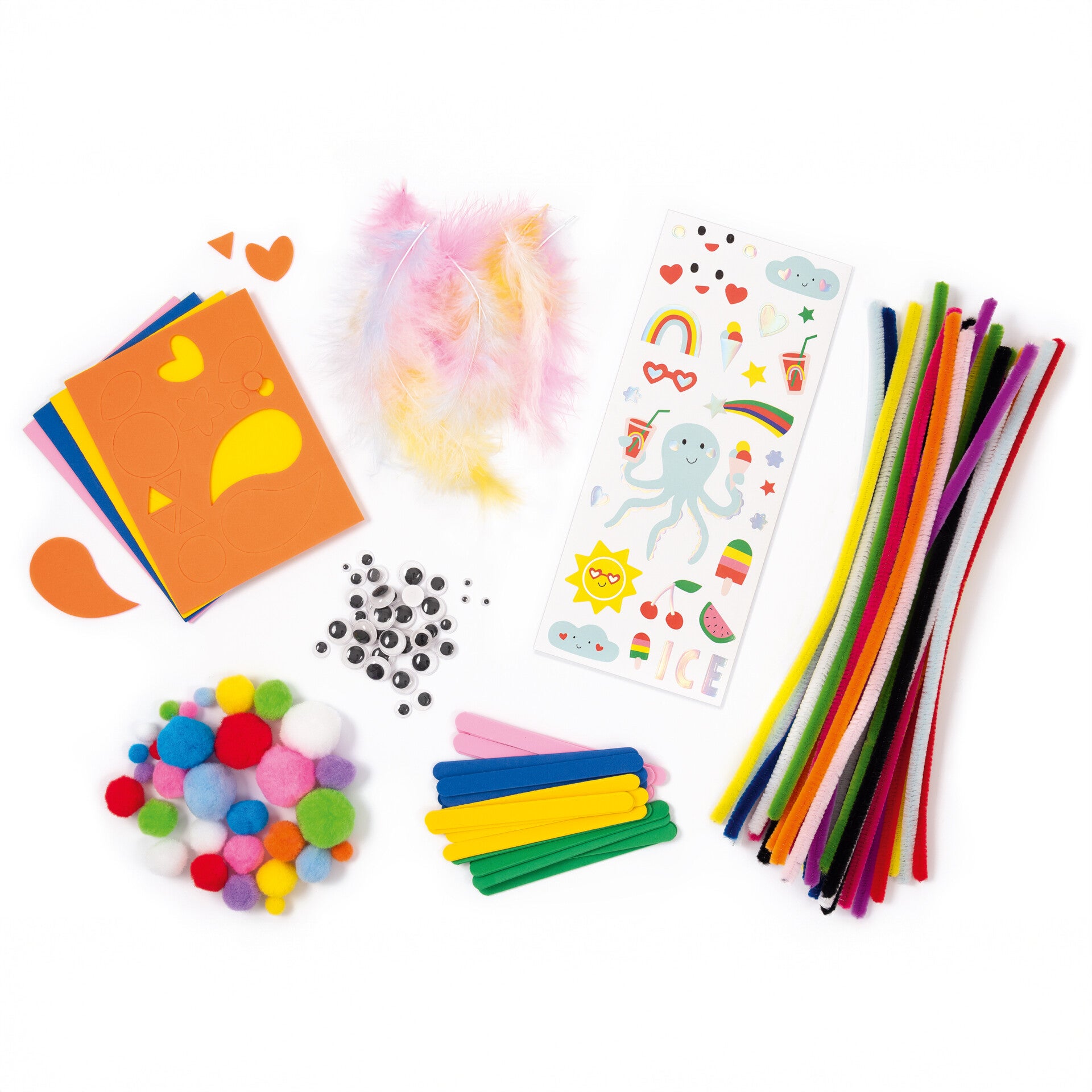 Regenboog set met chenilledraad – Folia