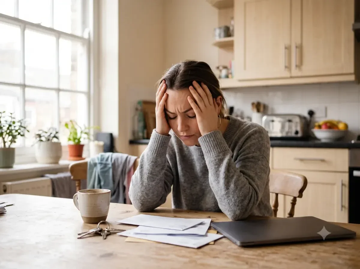 Overprikkelde vrouw herkent signalen van burn-out en aanhoudende spanning