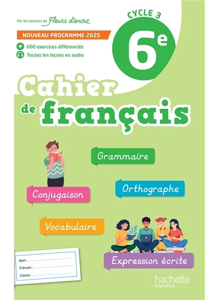 Cahier de français 6e (9782017260349)