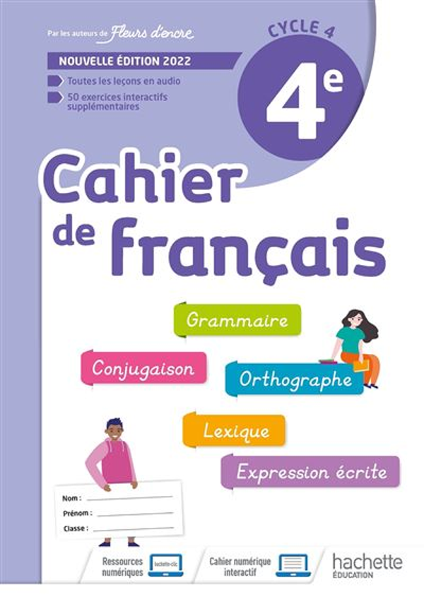 Cahier de Français cycle 4/4e (9782017066910)