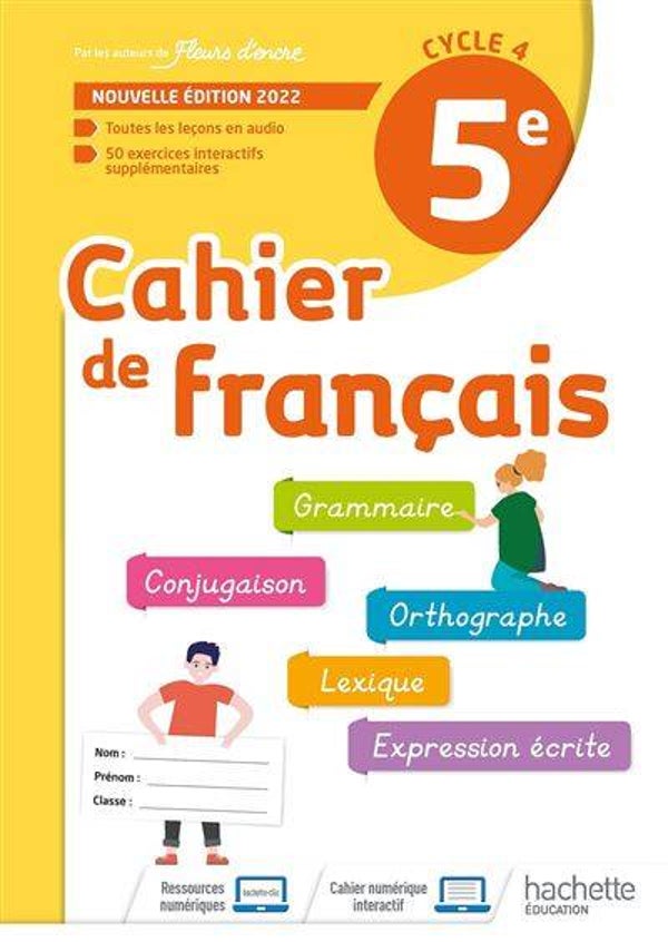 Cahier de Français cycle 4/5e - cahier d'activités