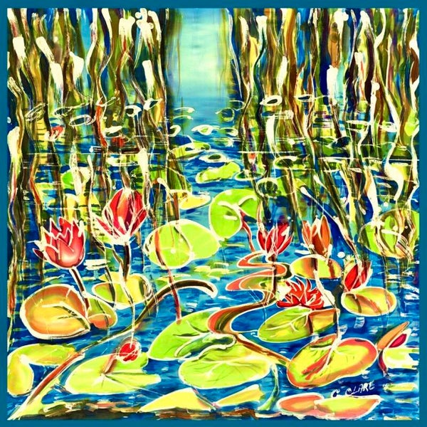 Foulard Nymphéas (90 x 90 cm)