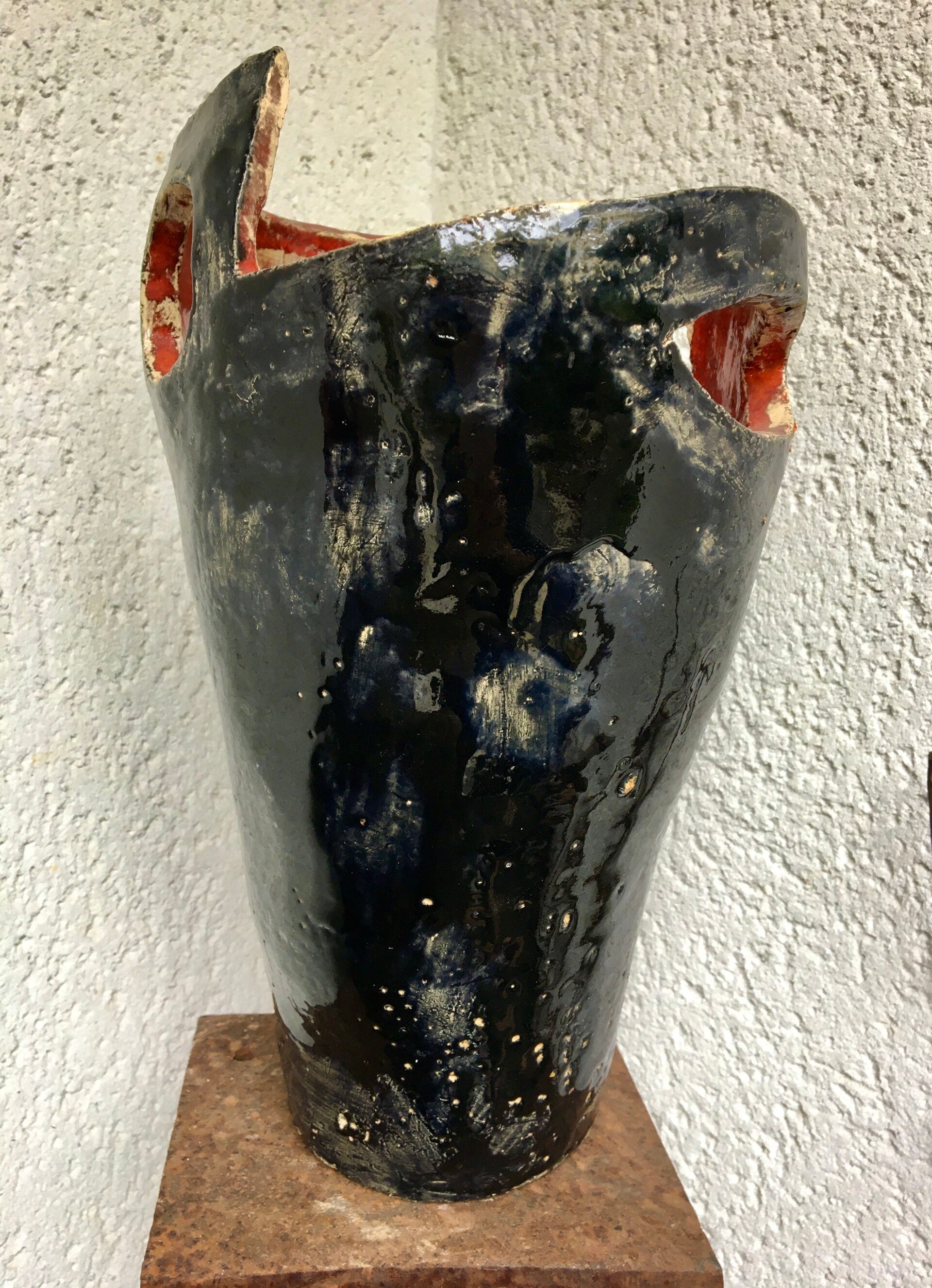 Vase vintage année 70, 32 x 10 x 20 cm , pièce unique