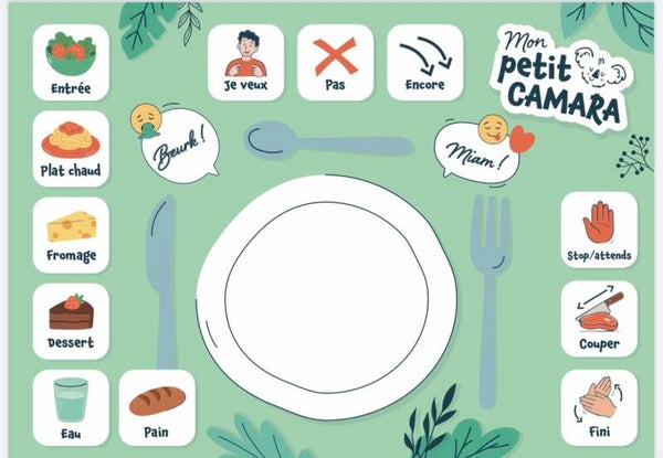 Set de table éducatif avec pictogrammes – Pour des repas autonomes et sereins