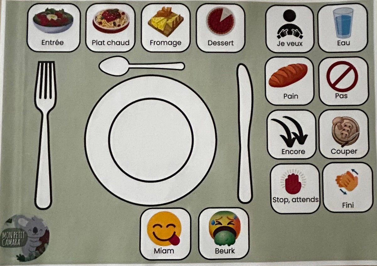 Set De Table ducatif Avec Pictogrammes Pour Des Repas Autonomes Et set-de-table-ducatif-avec-pictogrammes-pour-des-repas-autonomes-et