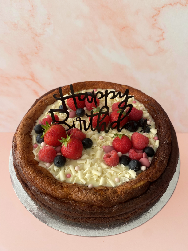Cheesecake witte chocolade &amp; rood fruit