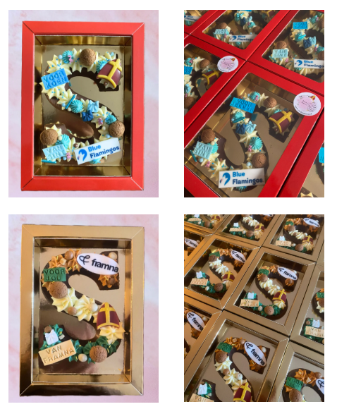 Gepersonaliseerde sinterklaasgeschenken/chocoladeletters (zakelijk bestellen)