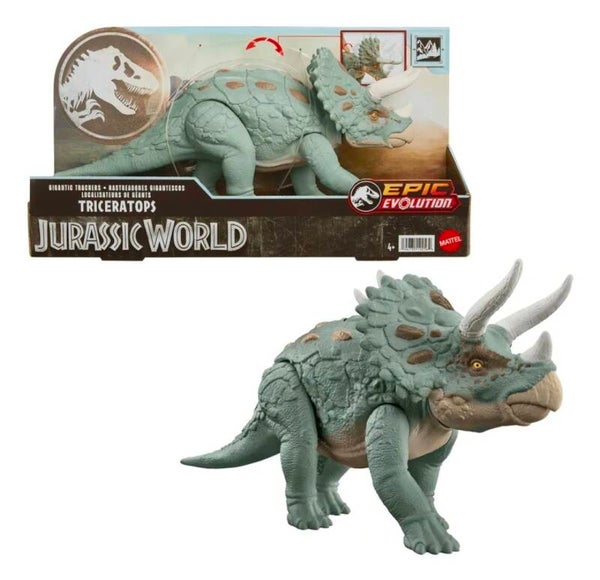 JURASSIC WORLD TRICERATOPS MATTEL RASTREADORES GIGANTES