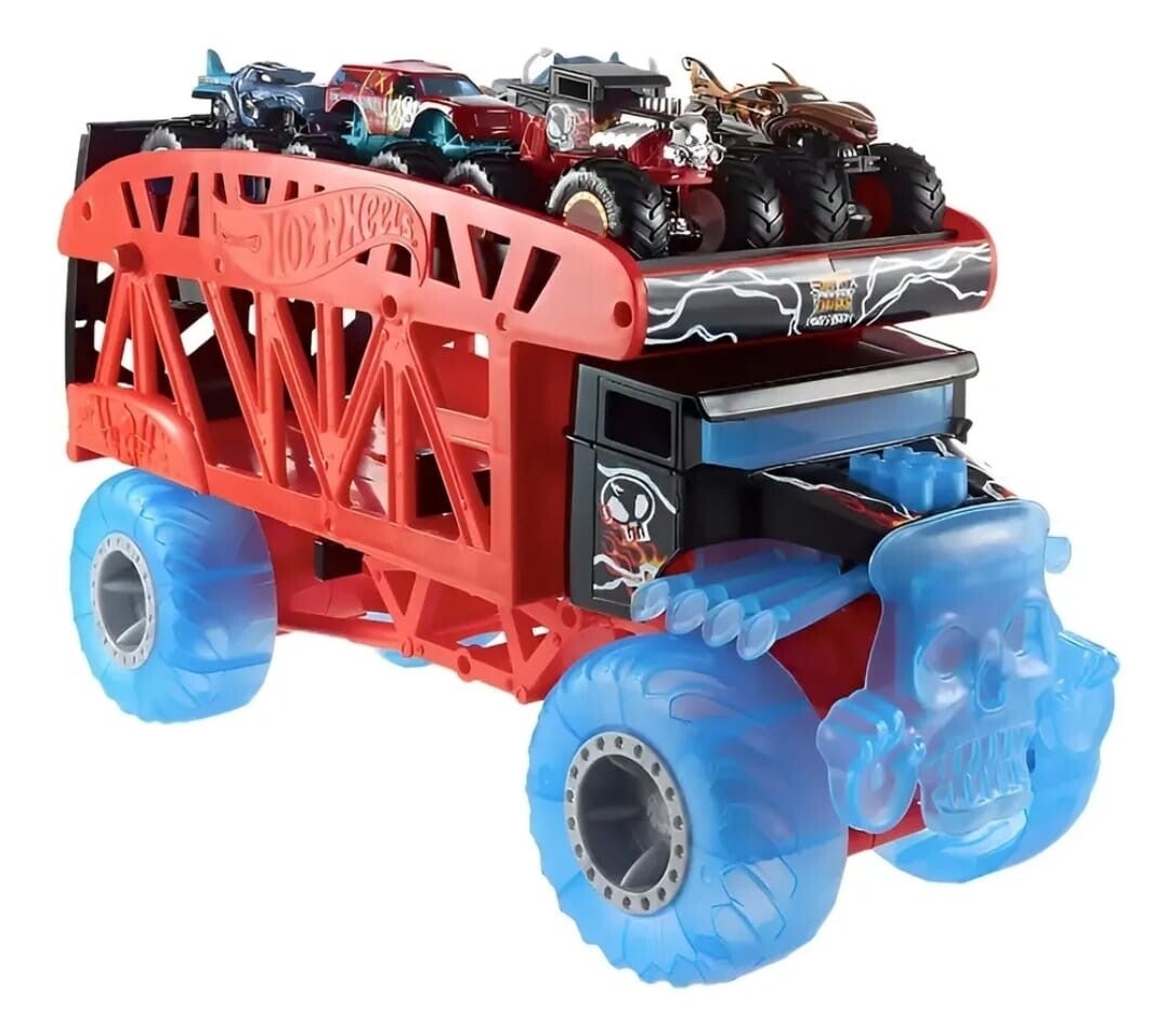 TRANSPORTADOR MONSTER TRUCKS 6 VEHICULOS SMASHERS