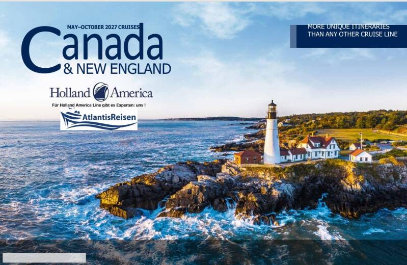 Kanada Katalog Holland America Line | www.atlantisreisen.com