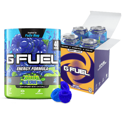 TUB + CANS 4 PACK SOUR BLUE CHUG RUG BUNDLE