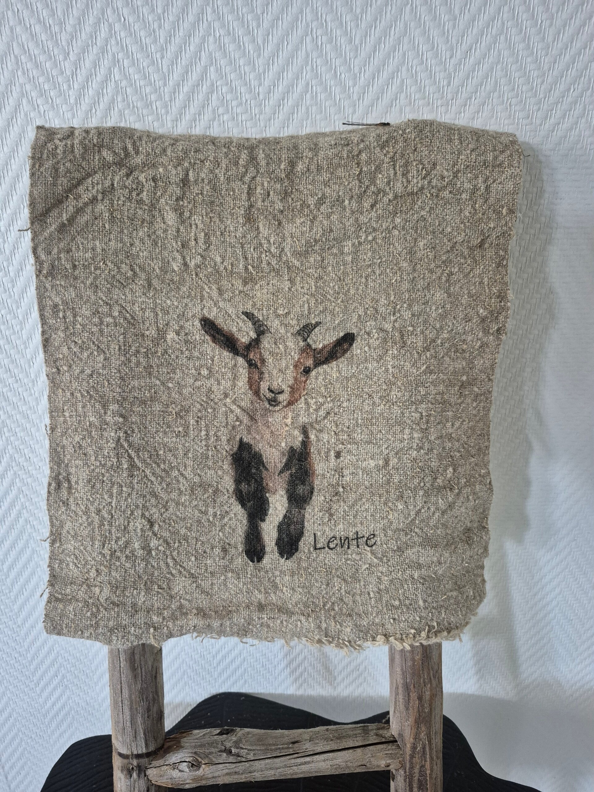 Shabbydoek " gekleurd geitje"