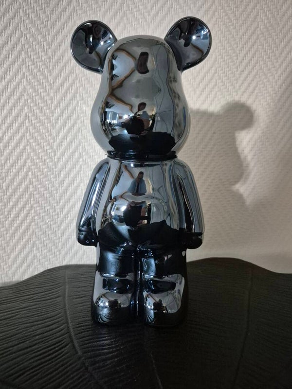 Keramieken beer zwart 28 cm