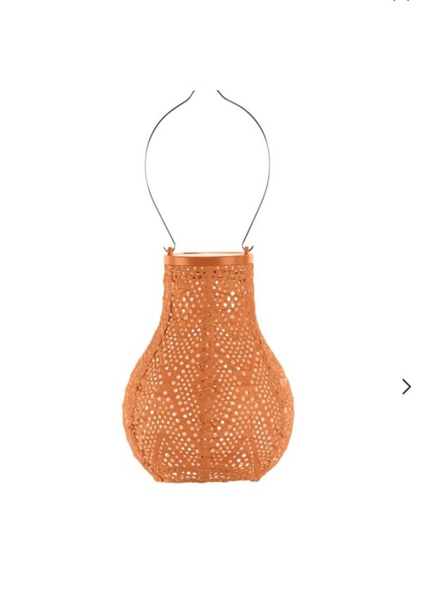 Lumiz Solar Lampion Ikat Bulb - 16 cm - Oranje