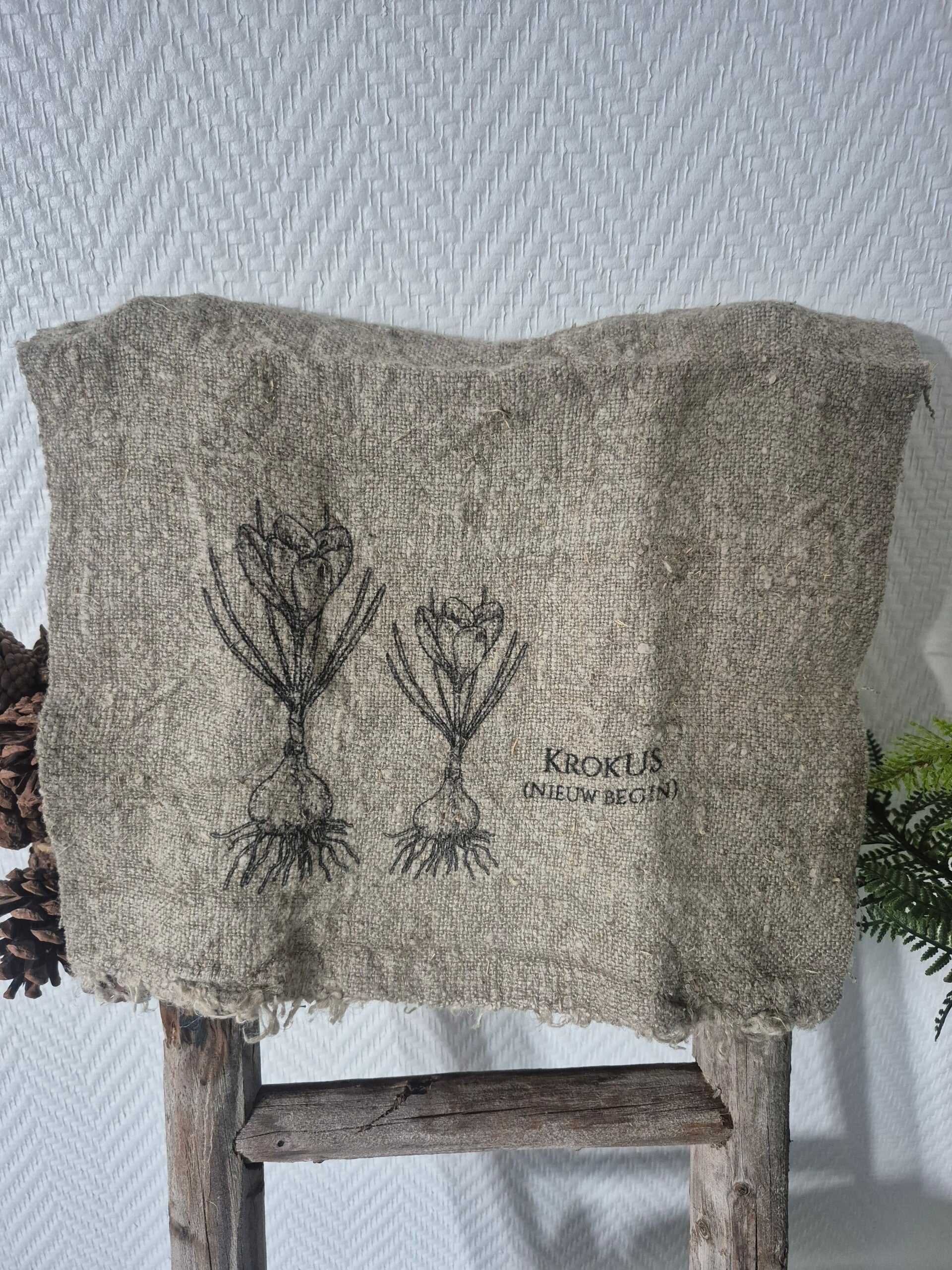 Shabbydoek " krokus"