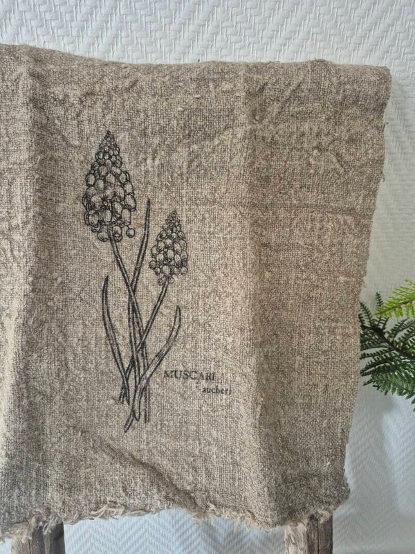 Shabbydoek " blauwe druifjes"