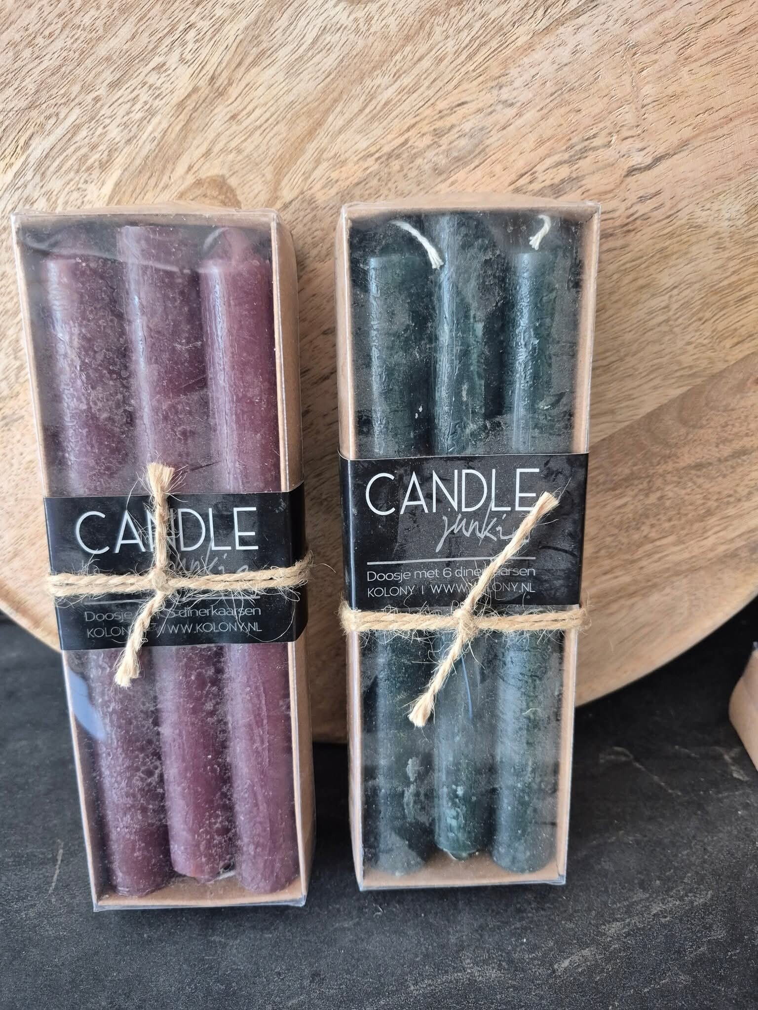 Candle junkie bordeaux rood
