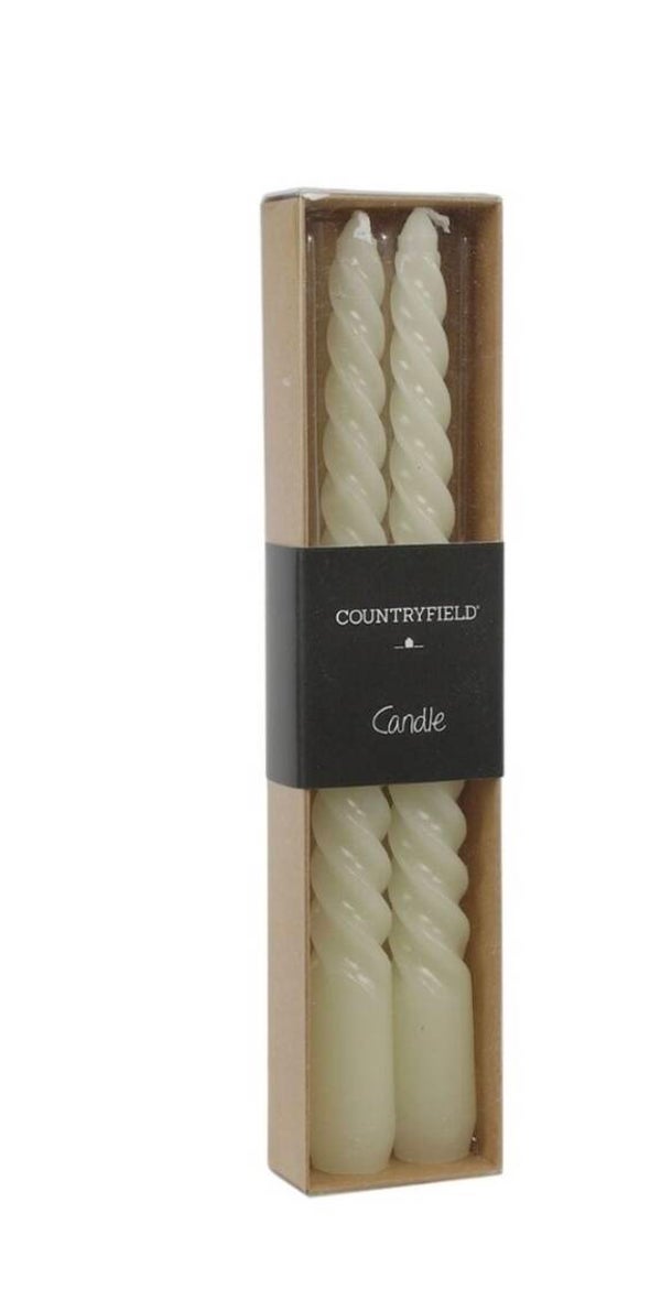 Countryfield Dinerkaarsen Twirly Crème