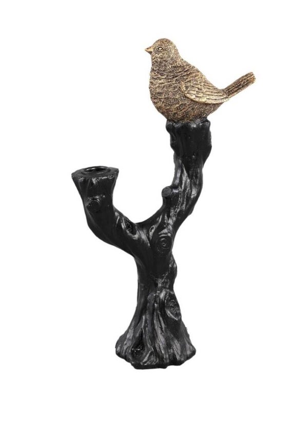 PTMD kandelaar Rezza vogel zwart 33cm