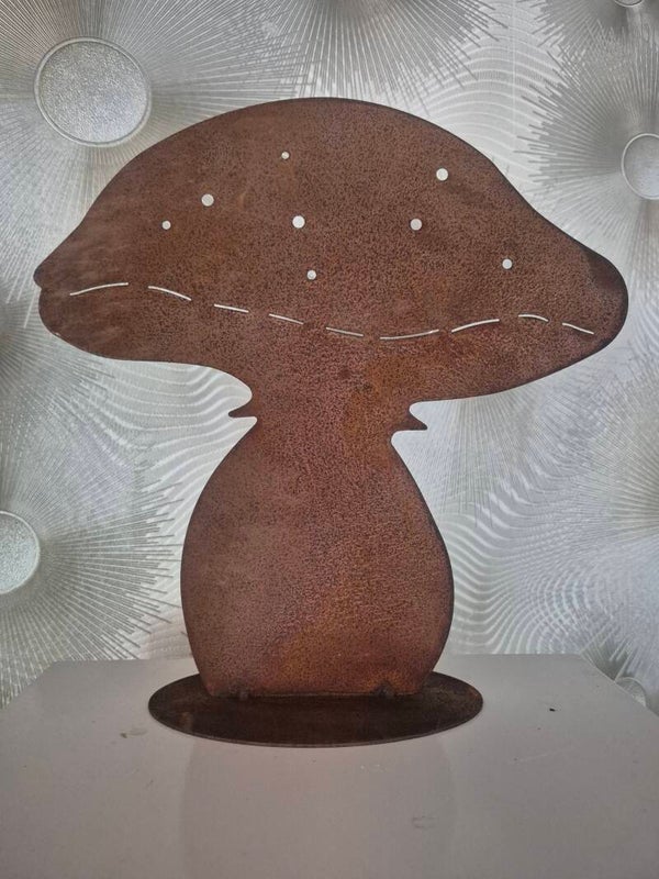 Grote roestige paddenstoel