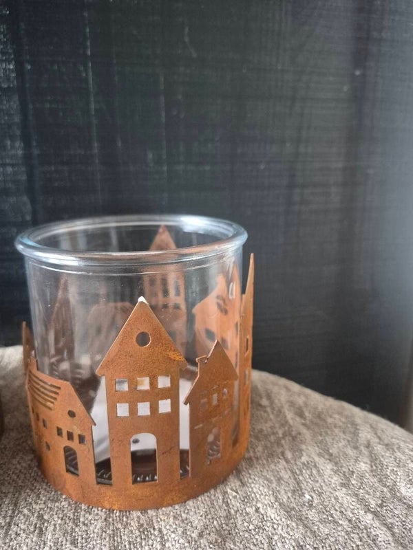 Theelichthouder huisjes (S)