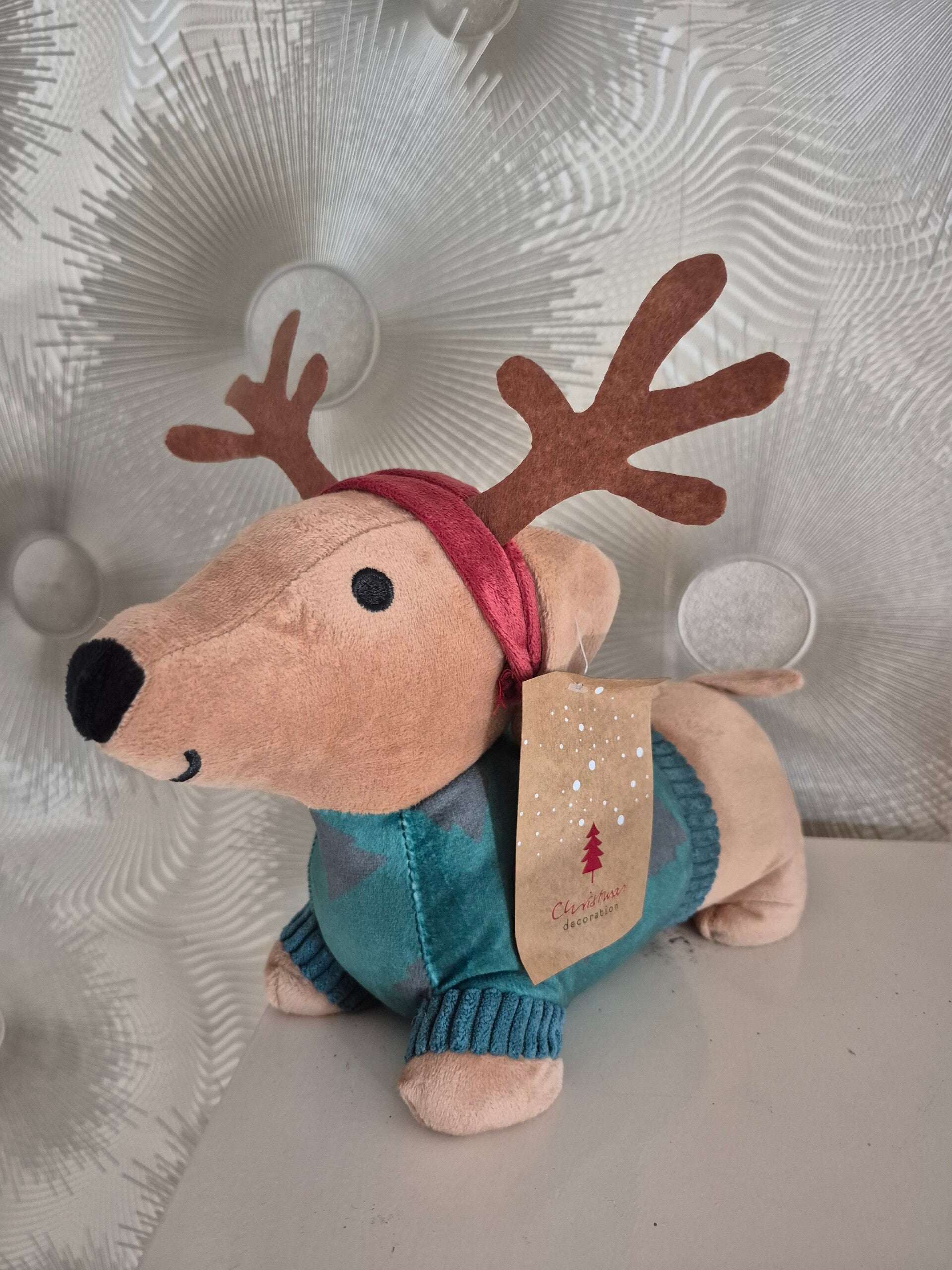 Home & Deco Deurstopper Kerst teckel.