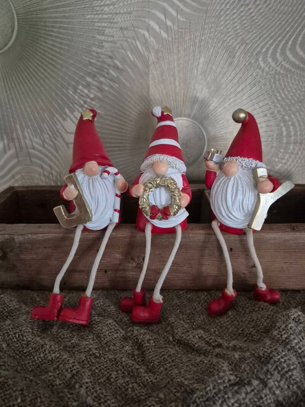 Plankenzitter Kerstman JOY 9,5cm set a 3 stuks