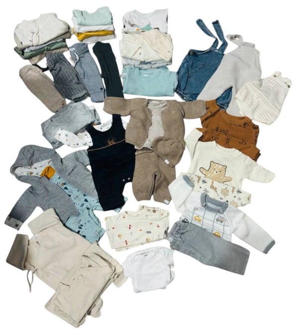 Lot naissance garçons 60 pièces